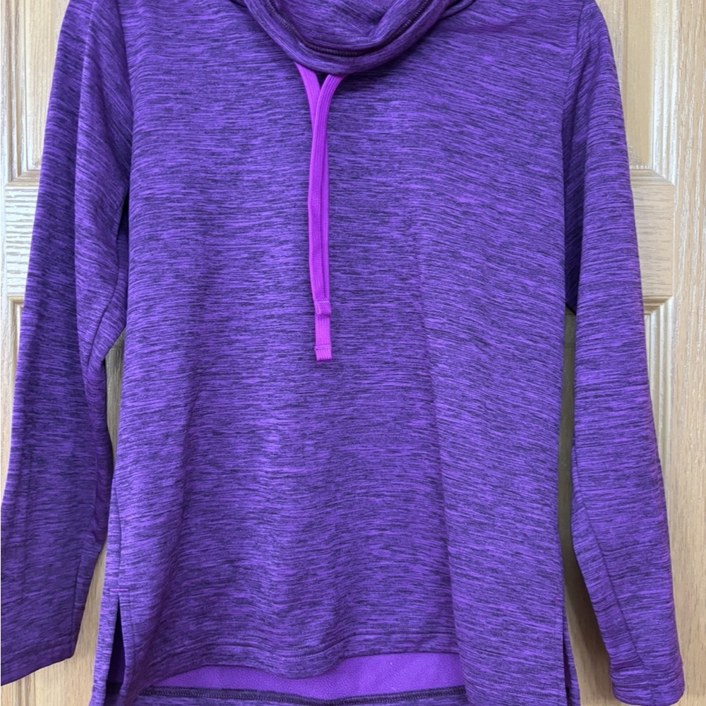 Columbia Cowl Neck Long Sleeve Top-Heathered Purple-like the last picture. XS